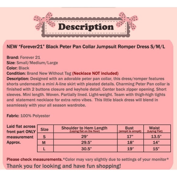 Black Peter Pan Collar Shorts Skort Romper Dress - Picture 8 of 8